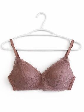 Danskin Mauve Pink Lace Bralette  Formed Cups Wireless – Size Small EUC